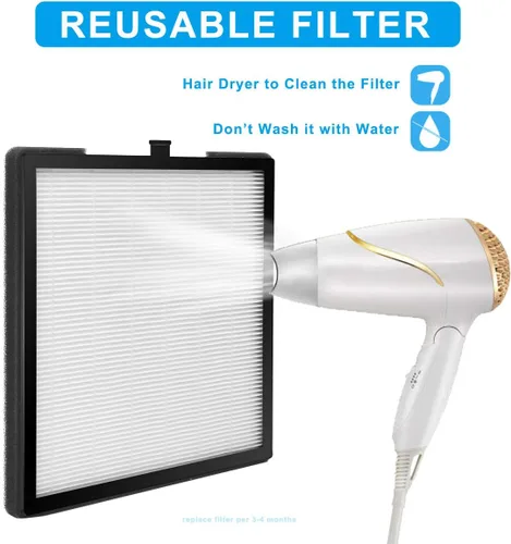 Miniatura 3 de Pantalla de filtros de colector de polvo de uñas con 2 piezas de repuesto para máquina de vacío de polvo de uñas