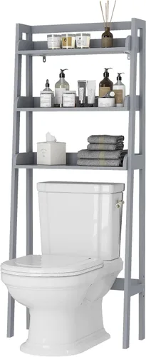 Miniatura 7 de UTEX Almacenamiento sobre el inodoro, estantes de baño de 3 niveles sobre el inodoro, organizador de baño detrás del inodoro (espresso)