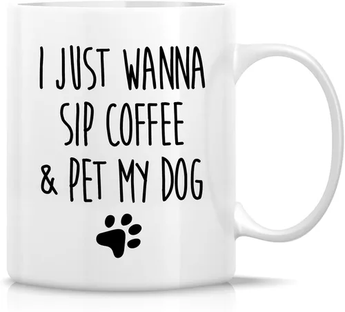 Miniatura 46 de Retreez - Taza divertida con texto en inglés "Funny Cute Golden Retriever Don't Stop Retrievin' Dog Lover", 325 ml, tazas de café de cerámica