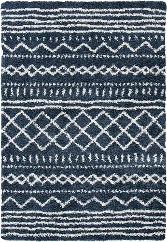Miniatura 3 de SAFAVIEH Colección Arizona Shag ASG741L Tapete de área, 1.6 pulgadas de grosor, diseño marroquí, no desprende pelusa, de fácil cuidado, para sala