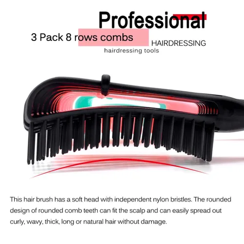 Miniatura 4 de Cepillo para el cabello, cepillo desenredante para cabello afroamericano/africano texturizado 3a a 4c rizado