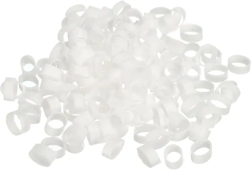 Miniatura 8 de PATIKIL Bandas de goma de silicona, 200 piezas antideslizantes de 0.9 pulgadas, color negro plano para envolver cables, envolturas de bolsas, arte