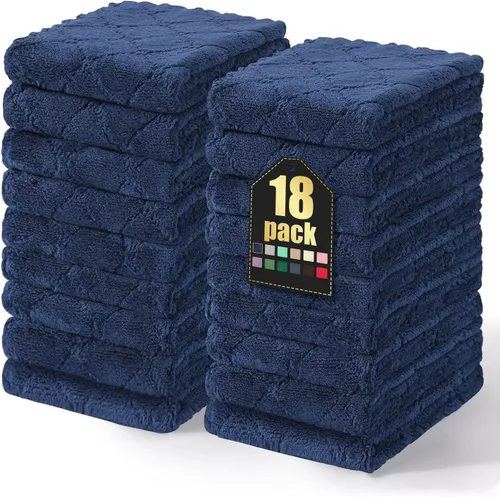 Miniatura 19 de Homaxy - Paquete de 12 trapos de cocina (10 x 10 pulgadas, morado), de terciopelo coral, supersuaves y absorbentes, de secado rápido, paño