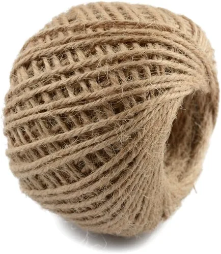 Miniatura 2 de Cuerda de yute natural de 3 capas de 328 pies para envolver regalos, cuerda de jardín para manualidades, manualidades y aplicaciones de jardinería