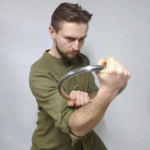 Miniatura 3 de Anillo de acero inoxidable Wing Chun YeWen Sau Sticky entrenamiento manual de fuerza Tsun Siu Lum Kung Fu