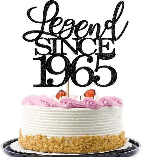 Miniatura 38 de Legend since 1973 - Decoración para pastel de cumpleaños número 53, decoración de pastel de feliz cumpleaños para hombres y mujeres de 53 años