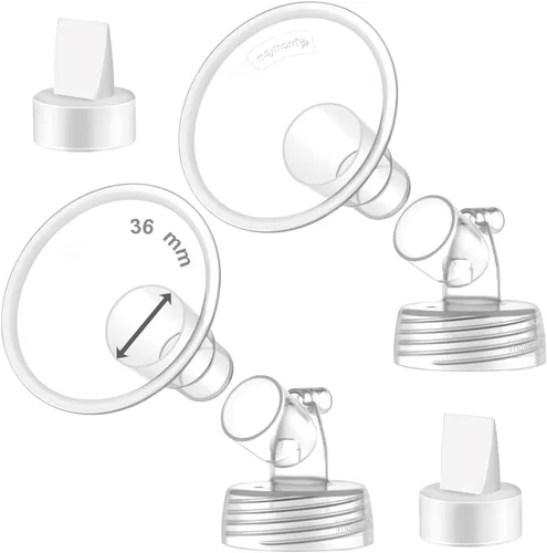 Miniatura 17 de Maymom Válvula de brida y pico de pato de 0.827 in compatible con piezas de bomba de repuesto Spectra S1 S2 9 Plus, no original Spectra Brida