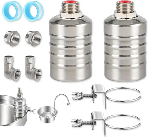 Miniatura 8 de Válvula de flotador con control automático de nivel de agua, válvula de tanque de cierre automático de acero inoxidable 304 con entrada