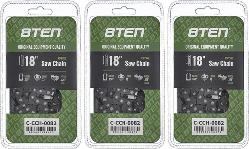 Miniatura 63 de 8TEN Cadena de motosierra semi cincel de 6 pulgadas .050 1/4 42 DL para Worx WG320 Black & Decker LLP120 (paquete de 3)