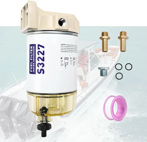 Miniatura 8 de Kit completo de separador de agua con filtro de combustible marino para fueraborda R12T con NPT ZG1/4-19 reemplaza a Racor S3240 120AT R12T