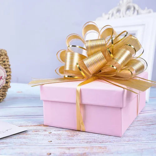 Miniatura 3 de 10 lazos grandes para envolver regalos, lazo con cinta para cestas de regalo de boda, lazos de envoltura de regalo de fiesta, lazos de decoración