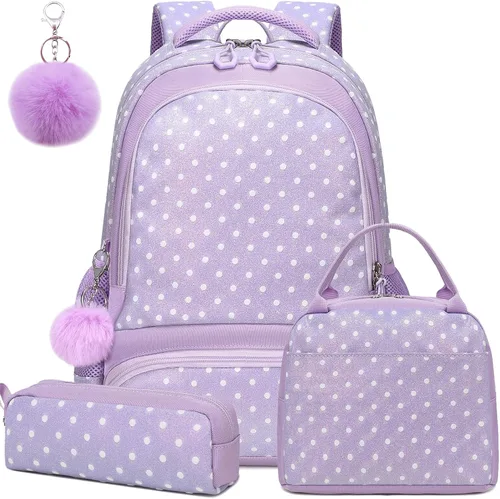 Miniatura 48 de Juego de mochila para niñas con diseño de unicornio, mochila escolar para niños, mochila para libros para niñas, set 3 en 1, regreso a clases