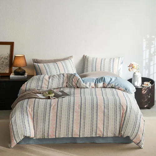 Miniatura 40 de Polka Dot Twin XL Duvet Cover Pink Zipper Twin XL Comforter Cover Cotton Double Gauze Cute Soft Duvet Cover Set with 2 Pillowcases Boho Girls