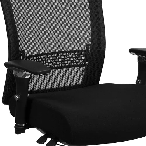 Miniatura 4 de Flash Furniture HERCULES Series 24/7 Uso Intensivo 300 lb. Silla de oficina ergonómica multifunción de malla negra con deslizador de asiento