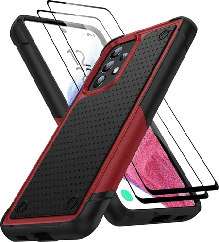 Miniatura 318 de Jeylly Compatible con Samsung Galaxy A22 5G Funda, Funda Samsung A22 5G con 2pcs protectores de pantalla de vidrio templado