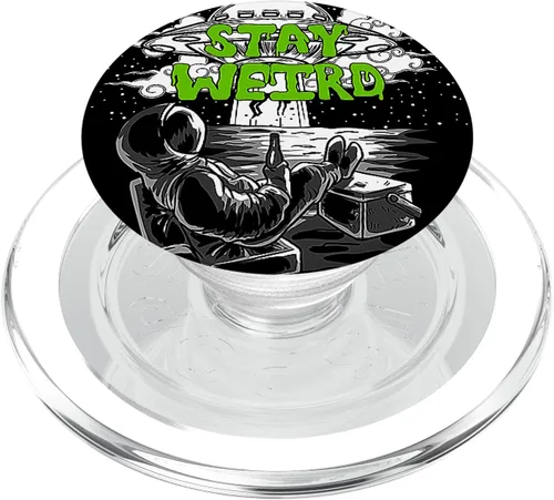 Miniatura 8 de Stay Weird Astronauta OVNI Galaxy Extraterrestre Space Lover PopSockets intercambiables PopGrip
