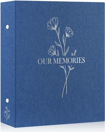 Miniatura 8 de Lanpn Álbumes de fotos pequeños de 4 x 6 pulgadas, 50 imágenes, paquete de 2 unidades, mini capacidad de lino Our Memories, juego de bolsillos