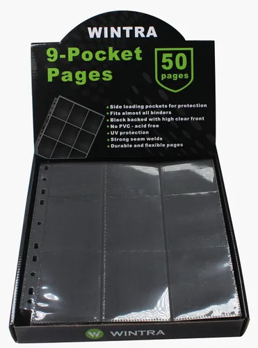 Miniatura 2 de Páginas superiores de 9 bolsillos de doble cara para tarjetas, 900 bolsillos de carga lateral para tarjetas, hojas protectoras de tarjetas