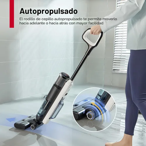 Miniatura 7 de Ultenic Aspiradora y trapeador inalámbrico en seco y húmedo, Combo de aspiradora y trapeador con auto-limpieza, 50 minutos de duración, detección