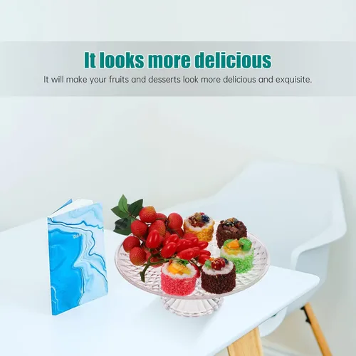Miniatura 8 de Luxshiny Soporte de postre Plato de fruta para mesa Acrílico ligero Fácil de transportar Instalar