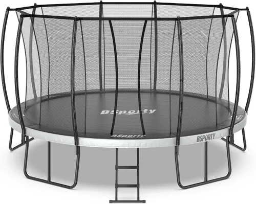 Trampolín para exteriores de 10 pies, 14 pies, 16 pies con recinto, 6 patas reforzadas en forma de U con soporte central, aprobado por ASTM,