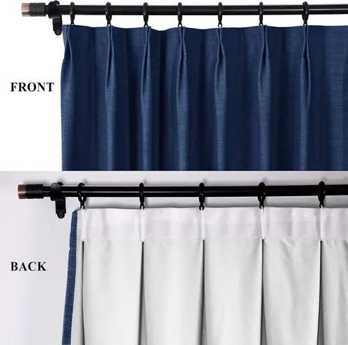 Miniatura 2 de Fcosie Juego de 2 paneles de cortinas opacas extralargas de 120 pulgadas de largo, cortinas de doble capa para oscurecer la habitación, paneles