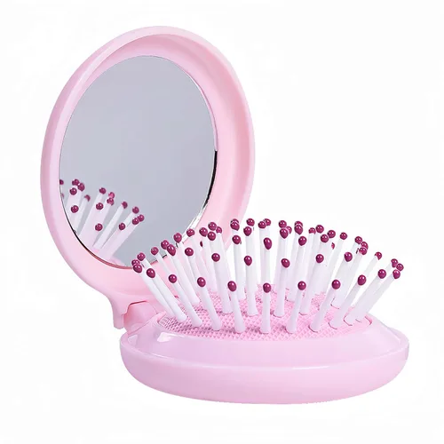 Miniatura 12 de Cepillo de pelo con espejo, juego de espejo compacto y mini cepillo de pelo, cepillo plegable para mujer, regalos para mujer, verde