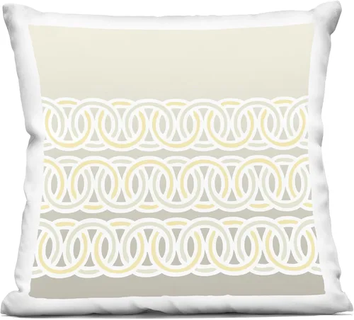 Miniatura 17 de Stupell Industries Ruth Fromstein - Almohada de diseño abstracto geométrico beige, 18 x 18 pulgadas
