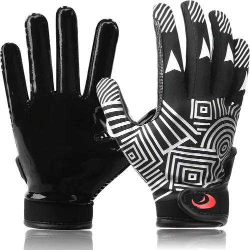 Miniatura 12 de Guantes de fútbol juvenil para niños, guantes receptores de agarre de silicona con capacidad de súper palo para la mejor experiencia de juego