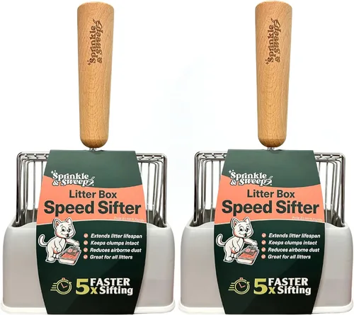 Miniatura 11 de Sprinkle & Sweep Desodorizador de Caja de Arena – Desodorizante de arena para gatos no tóxico y seguro para gatitos – Elimina instantáneamente