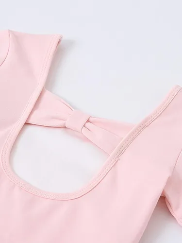 Miniatura 8 de Stelle Leotardo de ballet para niñas, trajes de gimnasia con lazo en la espalda