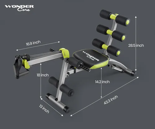 Miniatura 6 de WONDER CORE 2 Total Gym Machine, Ab Workout Equipment, Adjustable Ab Machine for Stomach Workout, Sit Up Exercise Equipment for Home Workouts