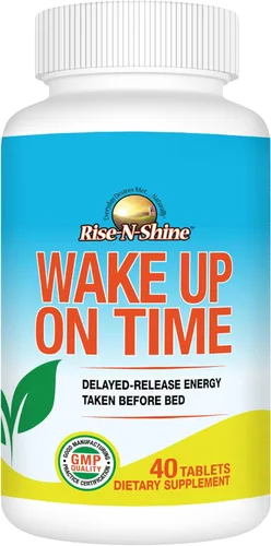 Rise-N-Shine Suplemento energético Wake Up On Time para ayudar a impulsar tus mañanas con alerta y concentración para un día productivo con cafeína