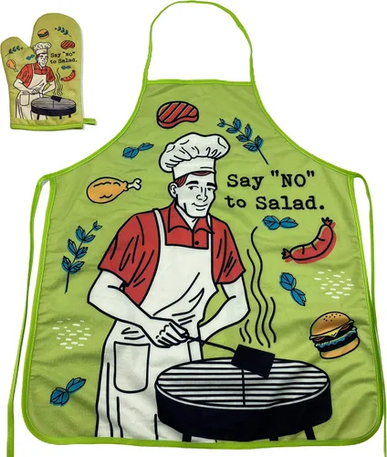 Miniatura 9 de Crazy Dog T-Shirts Di no a la ensalada Divertido patio trasero Bar-B-Que Carne Gráfico Accesorios de Cocina Divertidos Gráficos Ropa de Cocina Cool