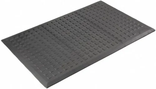 Wearwell Rejuvenator - Alfombrilla cuadrada antifatiga para estación de trabajo, color negro. 2 pies de ancho x 5 pies de largo x 5/8 pulgadas de