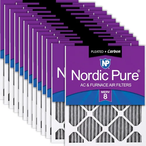 Miniatura 30 de Nordic Pure Filtros de aire para horno MERV 6 de 18 x 25 x 1 pulgadas (tamaño real: 17 1/2 x 24 1/2 x 3/4), color verde poliéster MERV 6, reduce