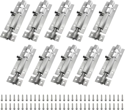 Miniatura 9 de 10 pernos de barril de 1.378 in/1.4 pulgadas, acero inoxidable de seguridad interior exterior puerta puerta cerradura corredera barril perno