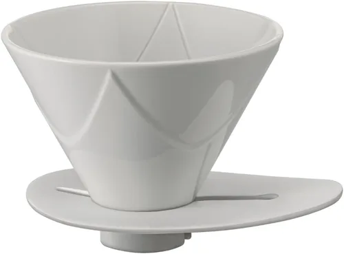 Miniatura 8 de Hario V60 "Mugen" Goteador de café de plástico, Tamaño 02, Negro transparente claro negro