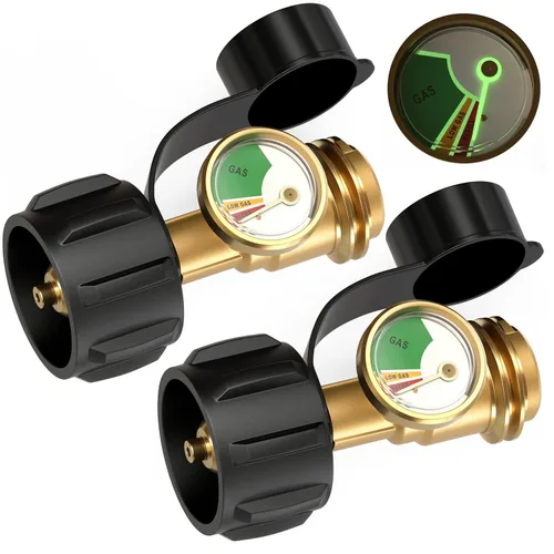 Indicador de nivel de tanque de propano, medidor de propano universal para tanques LP de 5 a 40 libras, medidor de presión de gas codificado por