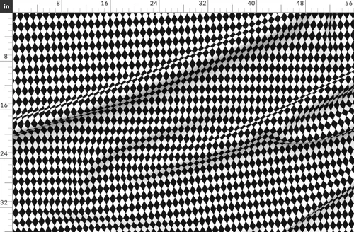 Miniatura 7 de Spoonflower Tela - Diamantes Negro Blanco Pequeño Diamante Cuadros Geométrico Impreso en Tela de Gasa Cuarto Grasa - Costura Ropa de Moda Vestidos
