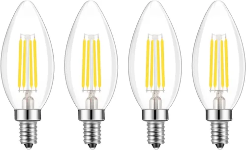 Miniatura 9 de Bombilla Edison de filamento LED de base europea E14, 2 W, blanco cálido, 2700 K, no regulable (paquete de 4)