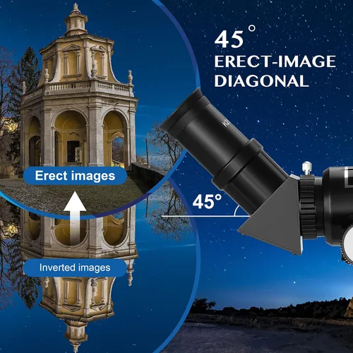 Miniatura 5 de AOMEKIE 40070 Telescopios para principiantes y adultos de Astronomía Telescopios astronómicos de 2.756 in con trípode ajustable K6 y K25 oculares