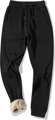 Miniatura 15 de MACHLAB Pantalones deportivos térmicos de forro polar para hombre, pantalones de chándal gruesos y cálidos para invierno