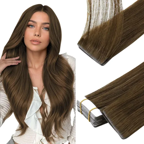 Miniatura 20 de Full Shine Invisi Edge - Extensiones de cabello con cinta adhesiva invisible de 36 cm, color 1 negro, máquina Remy, extensiones de cabello humano
