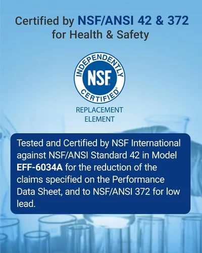Miniatura 3 de AQUA CREST Filtro de agua en línea GXRTQR, certificado NSF, repuesto para GE® GXRTQR, GXRTQ, medios de bloque de carbono que garantizan una