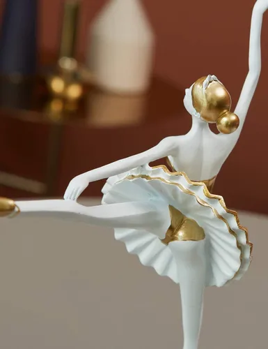 Miniatura 9 de HAUCOZE - Estatua de bailarina de bailarina, escultura de yoga para mujer, decoración moderna, 12 pulgadas