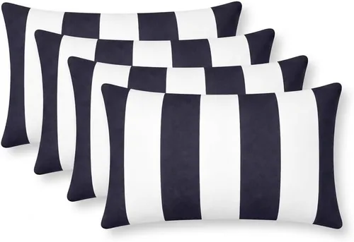 Miniatura 133 de RSH DECOR: Sunbrella - Juego de 4 almohadas lumbares, 20 x 12 pulgadas, tela de rendimiento resistente al agua y a la decoloración, fundas