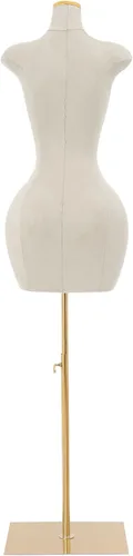 Miniatura 10 de Torso modelo de vestido femenino, 59 a 83 pulgadas de altura ajustable, formas de ropa de cuerpo de maniquí con base cuadrada de metal, soporte