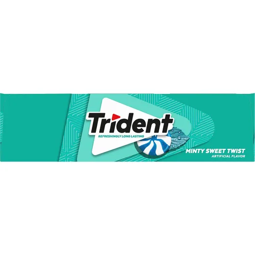 Miniatura 16 de Goma de mascar Trident Minty Sweet Twist sin azúcar, 12 paquetes de 14 piezas (168 piezas en total)