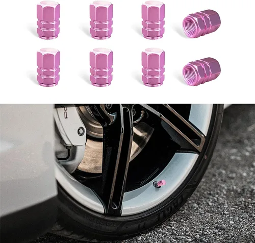Miniatura 15 de Kewucn 16 piezas de tapas de vástago de válvula de neumático para coche, cubiertas de aire de aluminio con anillo de goma, cubiertas herméticas